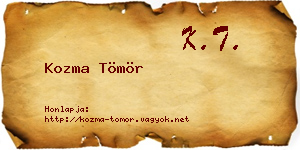 Kozma Tömör névjegykártya